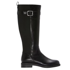 NEW IN BOX St. John's Bay Winterwood Riding Boots Size 6M Black Faux Leather
